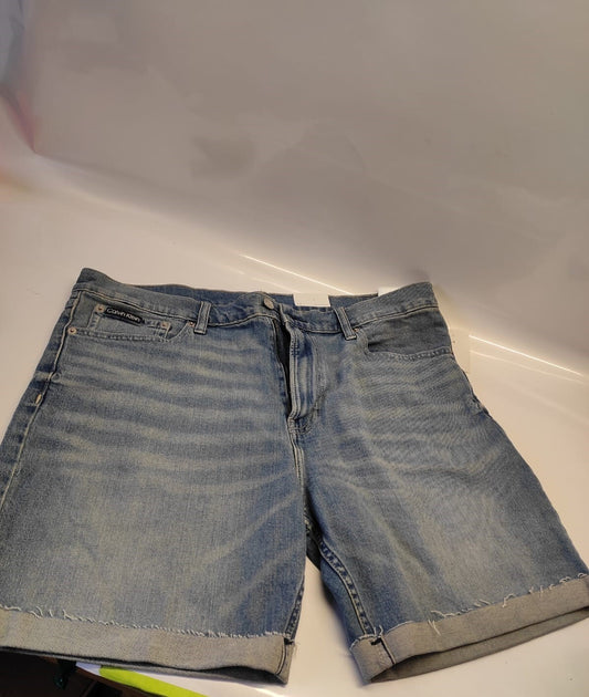 Calvin Klein Mens 36" Cut-Off Denim Shorts