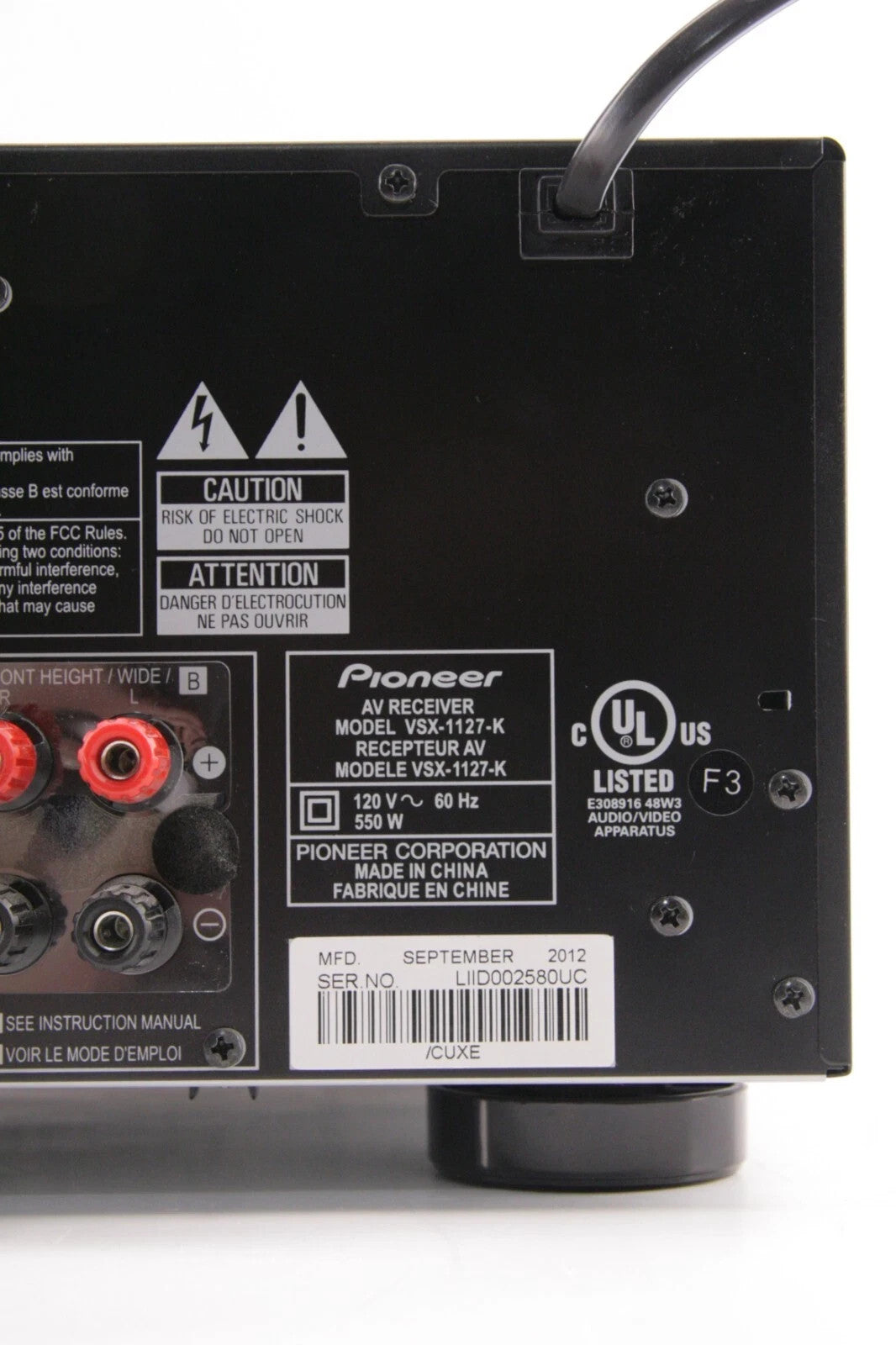 Pioneer VSX-1127-K 7.2 HDMI A/V Receiver