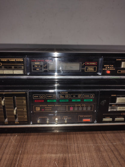 VTG Sanyo AM FM Stereo Receiver Model DCX686 With Liquid Crystal Display