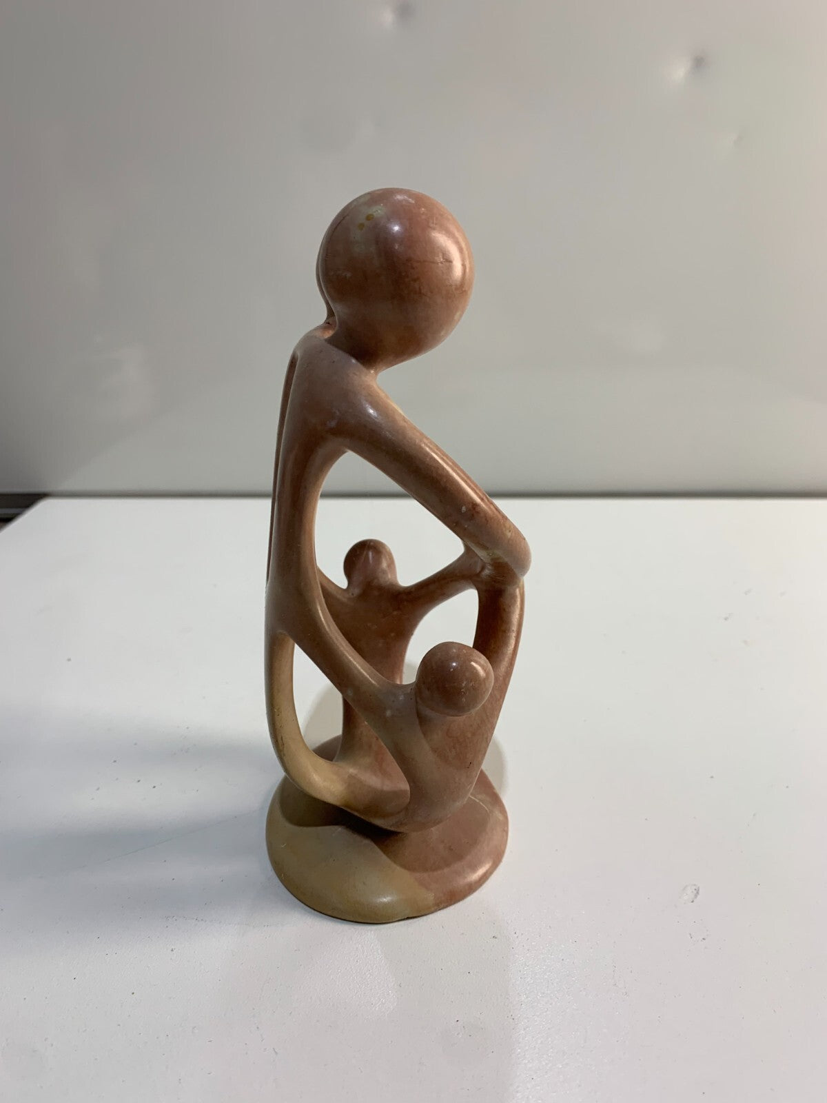 Family of Six Hand Carved Soapstone Sculpture