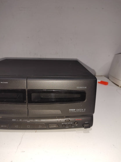 Technics Black RS-CH550 Stereo Double Cassette Tape Deck No Power Cord
