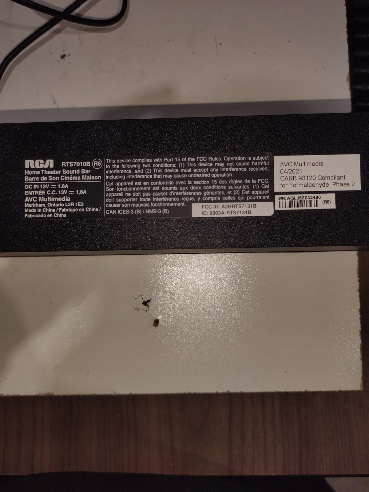 RCA RTS7010B  Home Theater Sound Bar with Bluetooth Complete - Black