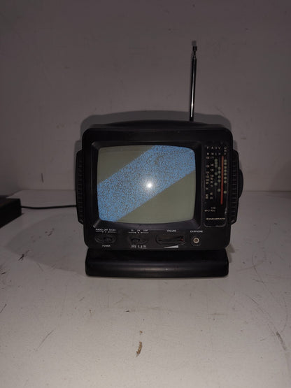 Durabrand 5" Black & White Portable Television with AM/FM Radio Model DBTV502
