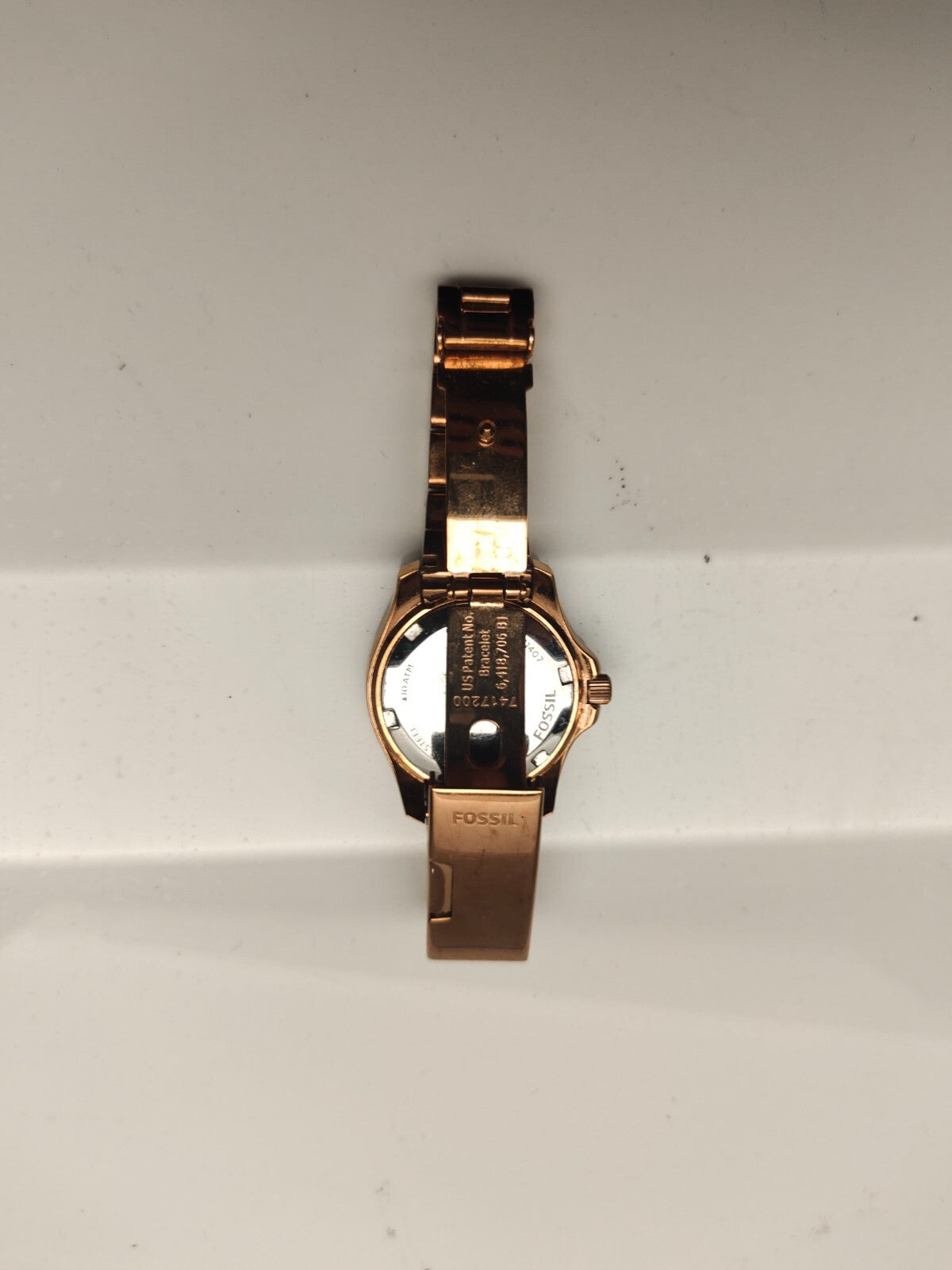 Ladies Gold Fossil Wrist Watch