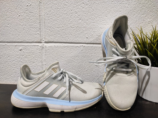 Adidas Court Jam Shoes Youth 2 Tennis Sneakers Lace Up Baby Blue