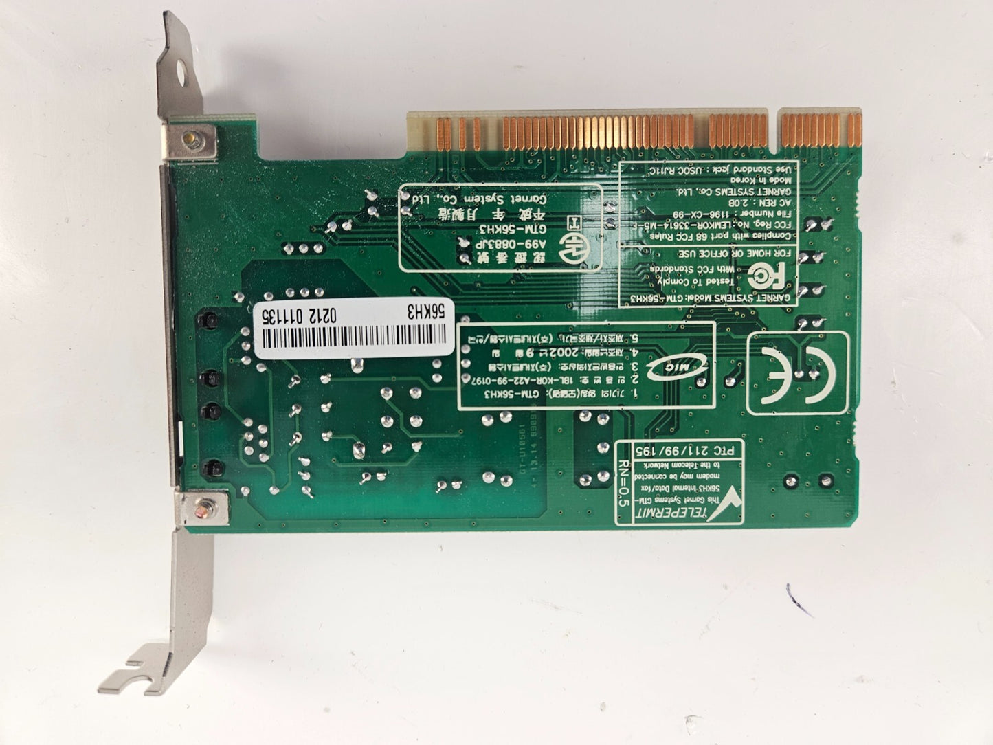 Vintage Garnet Systems GTM-56KH3 Modem Card