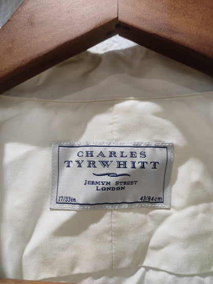 Charles Tyrwhitt Shirt Men's 17/33 in 43/84 cm 100% Cotton Slim Fit