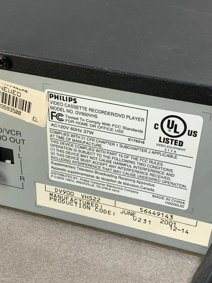 Philips DV900VHS DVD VCR Combo 4 Head Hi-Fi Player