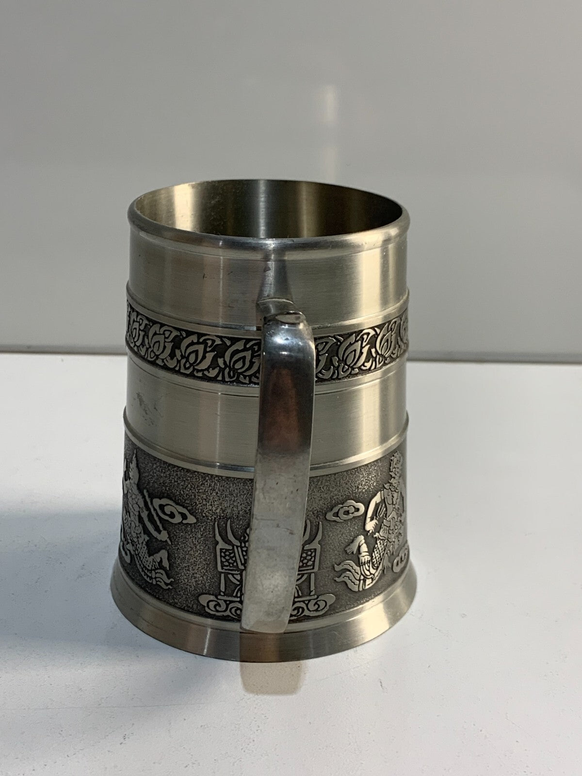 Vintage Embossed Pewter Mug by ERAWAN PEWTER (Thailand)
