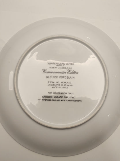 Winterscenes Series Plate - Commemorative Edition 1975 *Merry Christmas*