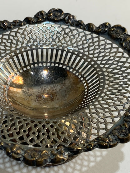 Vintage Victorian Silver Plate EP on Copper Grape footed Server