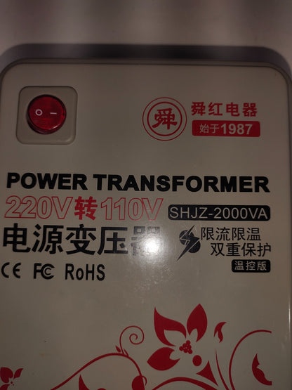 Foshan Step Up Power Transformer 110V to 220V Converter Model SHJZ-2000VA