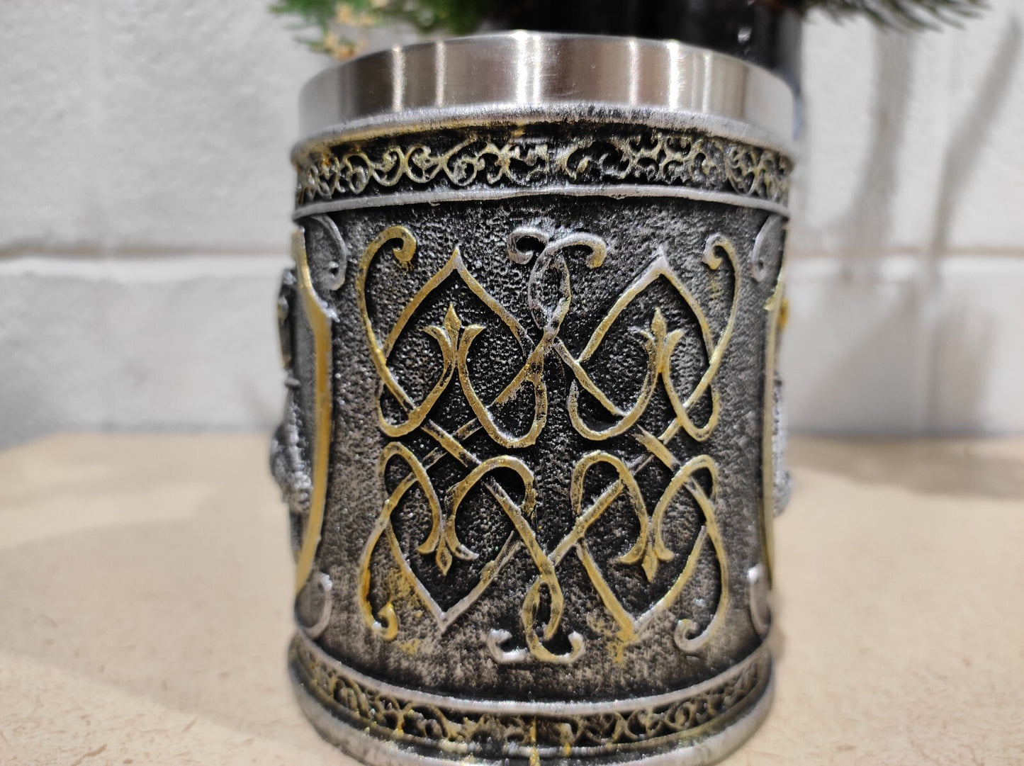 Ebros Medieval Crusader Knight Of The Cross Mug Armor Suit Large Tankard Mug