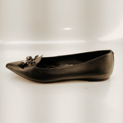 Michael Kors Black Pointed Ballet Flat with Bow Women's Size 8.5M