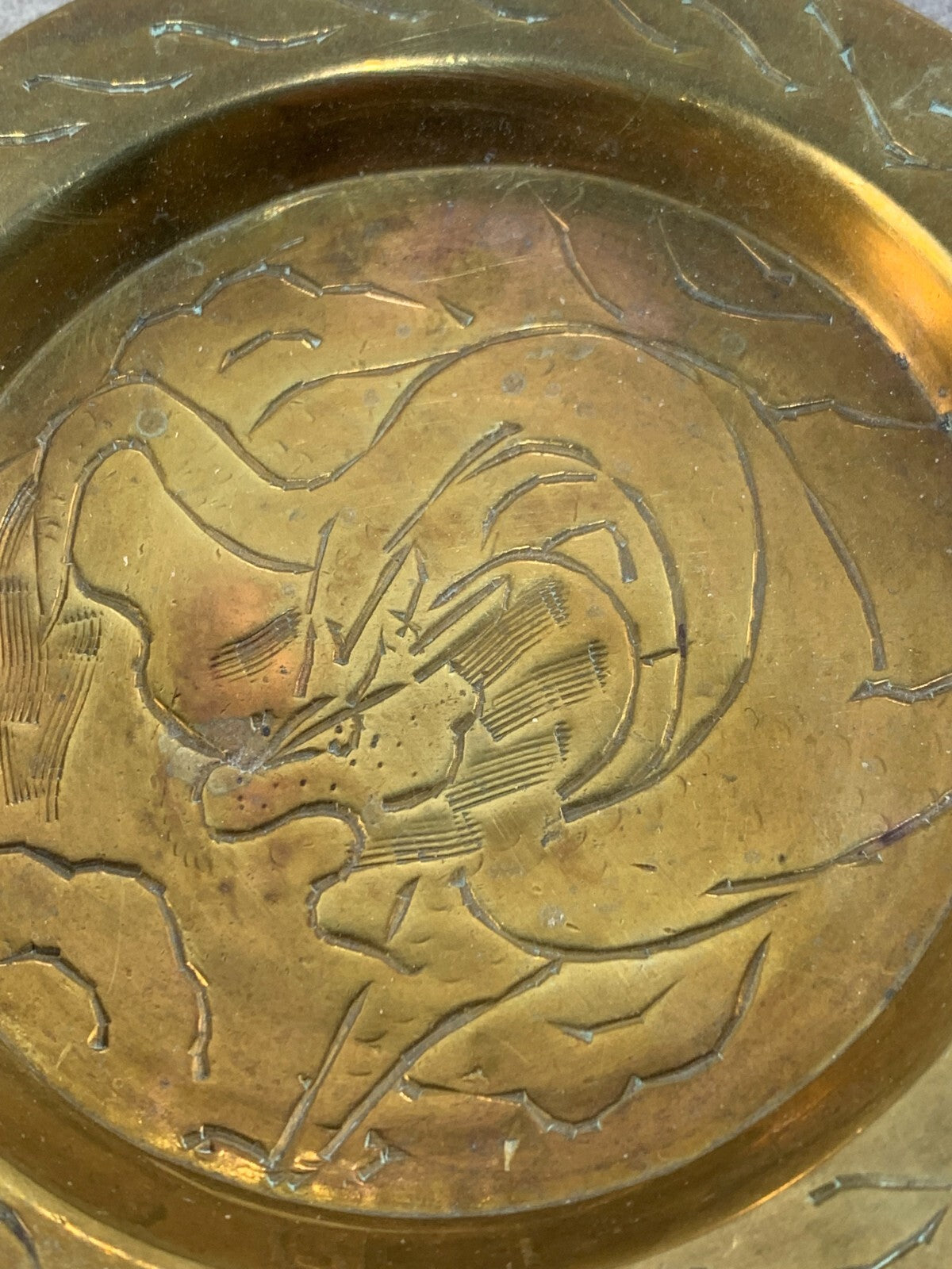 Chinese Brass Trinket Dish