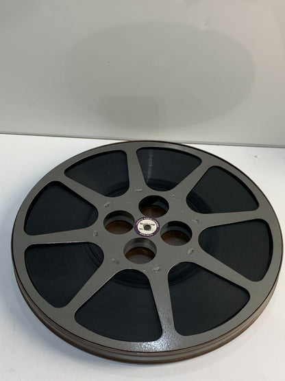 Vintage Brown Metal 16mm Film Tins - With reel inside- Made in the USA