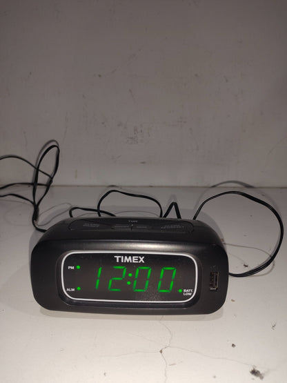 Timex T1210 Alarm Clock w/USB Charging And Battery Backup