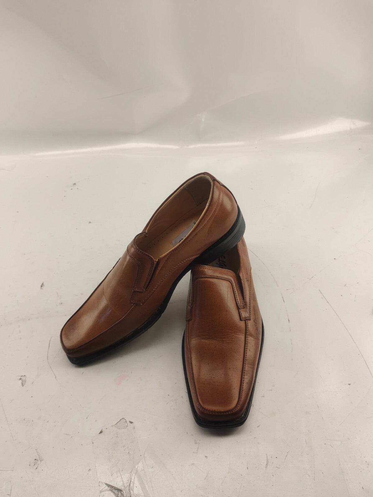 Delgard Leather Brown Slip On Shoes Size US - 8