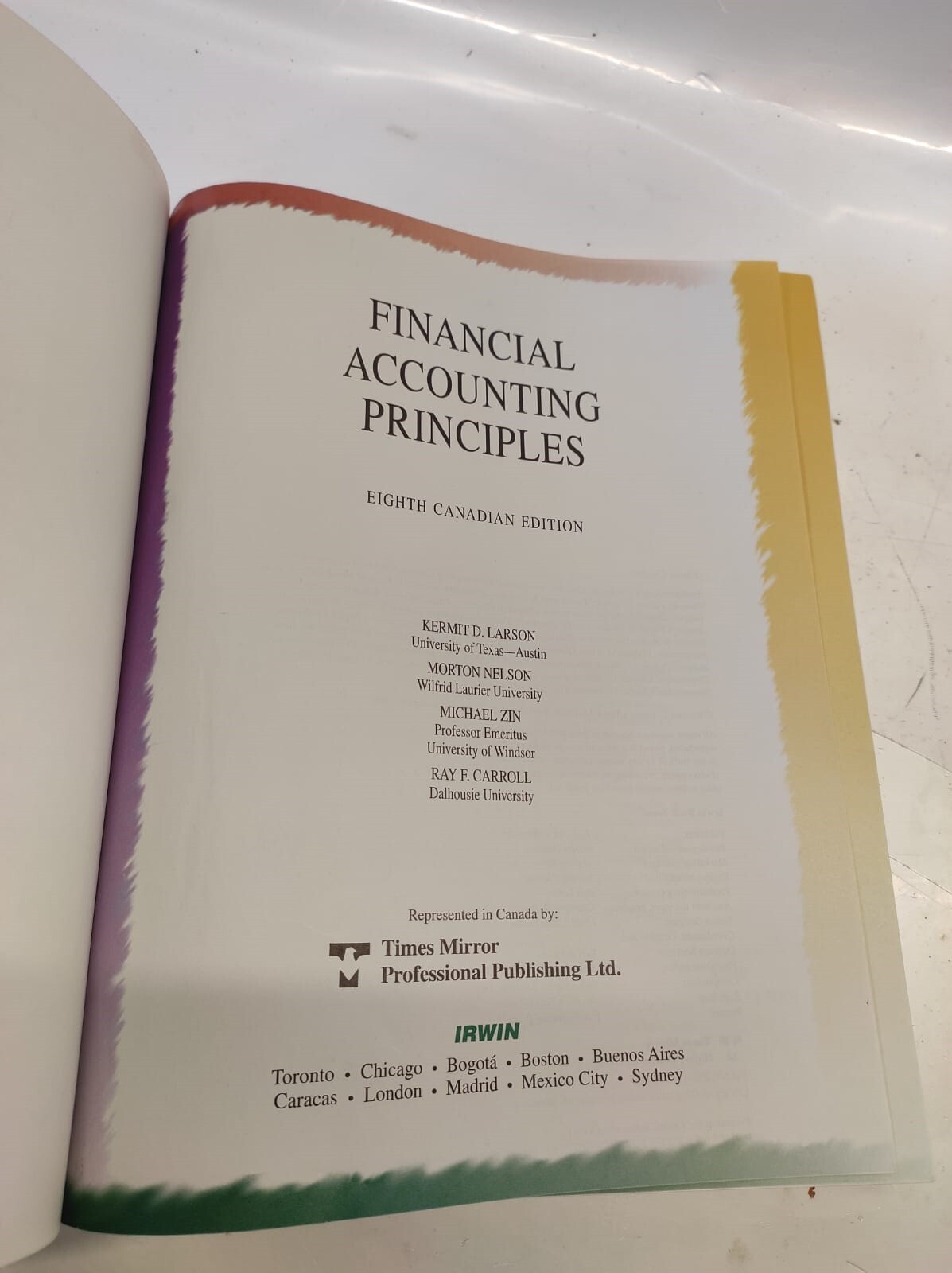 Financial Accounting Principles (Eighth Canadian Edition) Paperback By Larson