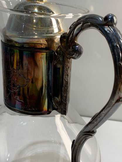 Victorian Silver Plated Glass Claret
