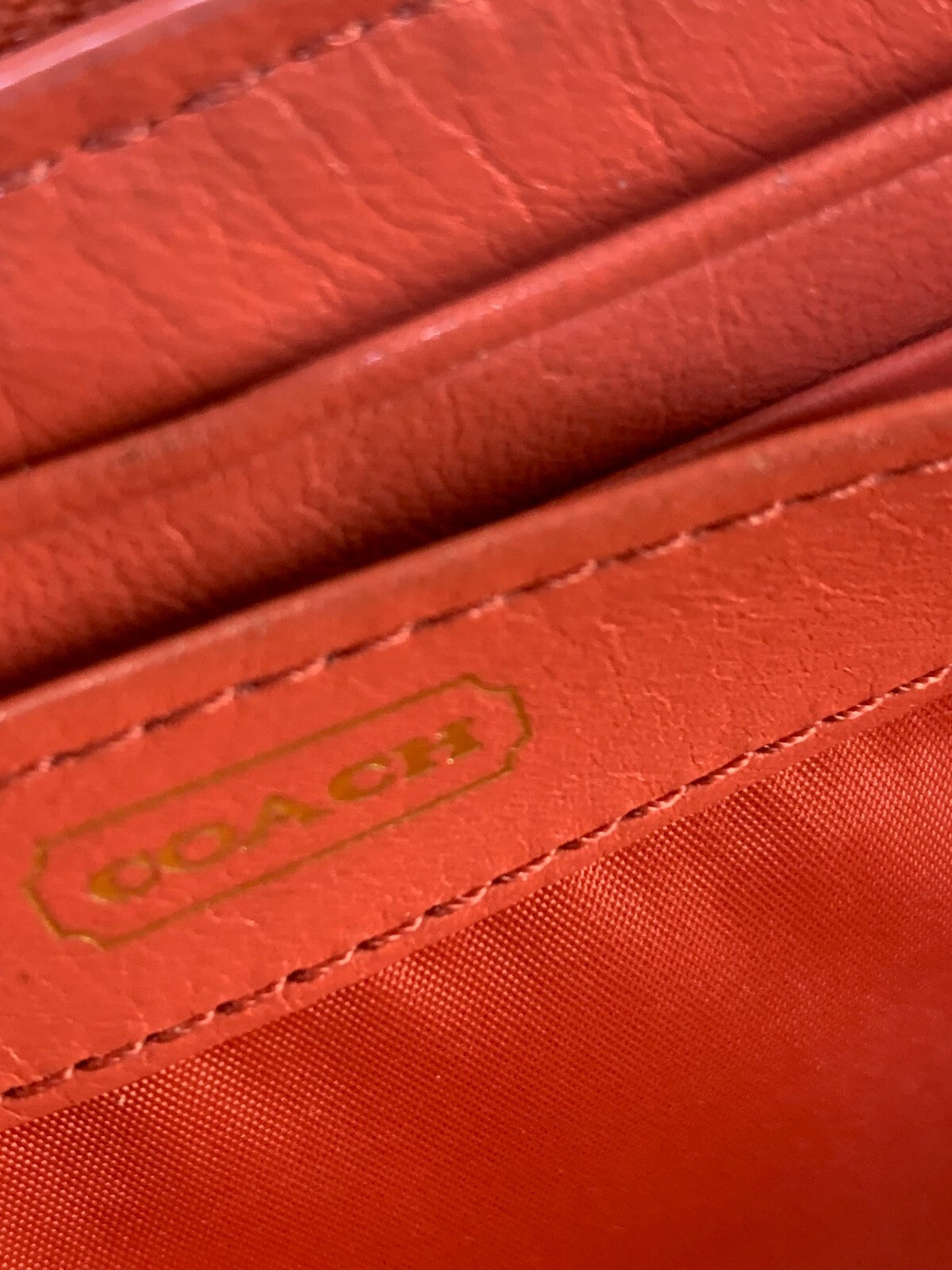 COACH MADISON ACCORDION ZIP GATHERED TWIST LEATHER WALLET 49609 LI/Brick Red