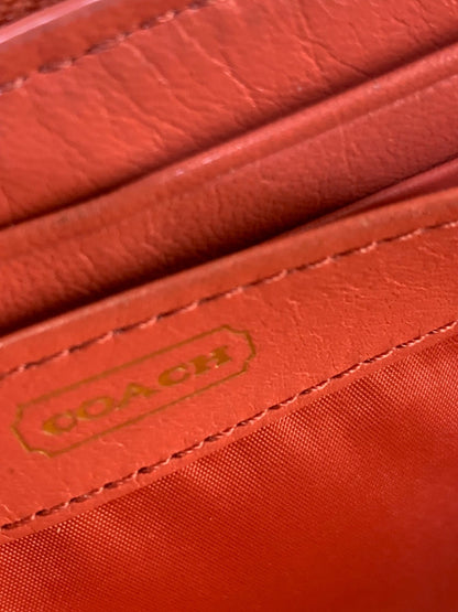 COACH MADISON ACCORDION ZIP GATHERED TWIST LEATHER WALLET 49609 LI/Brick Red