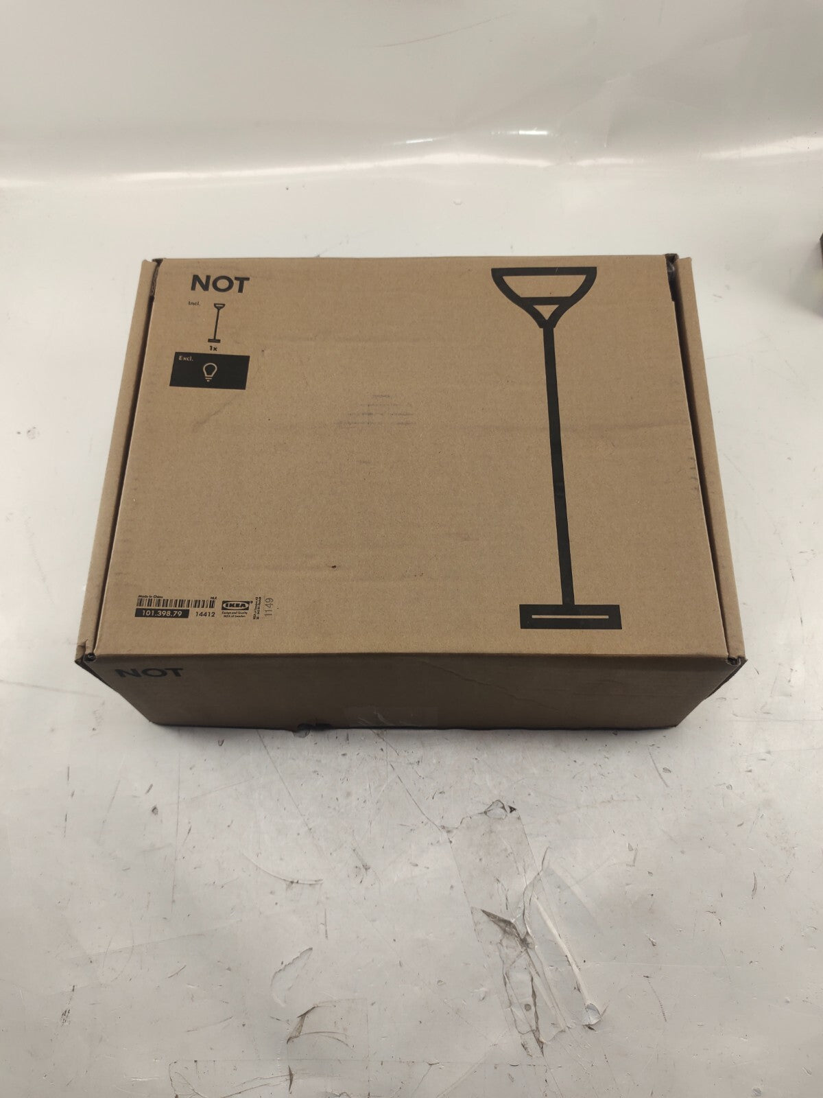 Ikea NOT Floor Uplight Lamp, Black New Open Box - Bulb Not Included