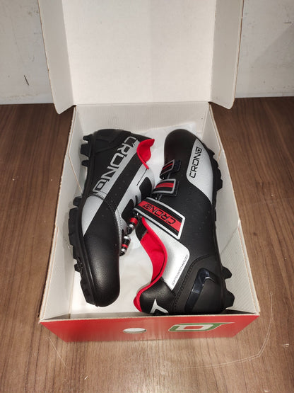 Crono CX-4 17 Mountain Bike Gravel BMX Shoes - Nero Black - Size - 44.5 (EUR)