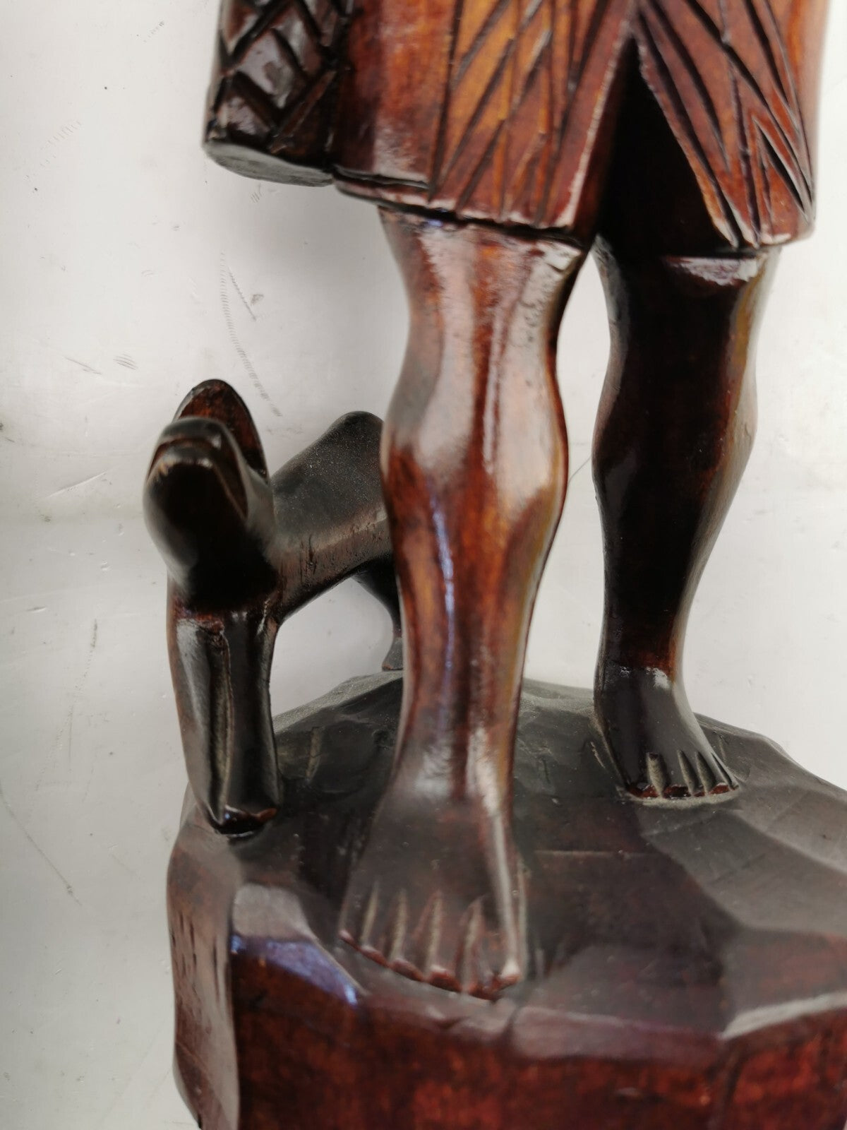 Carving of indigenous woman, carved in noble woods.