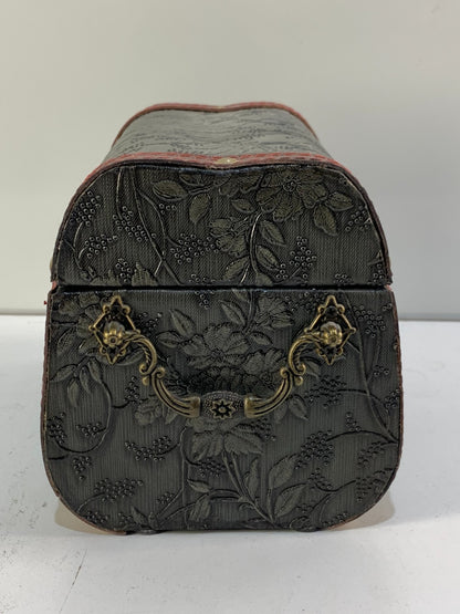 Wooden Storage Box Wrapped in Leather Embossed