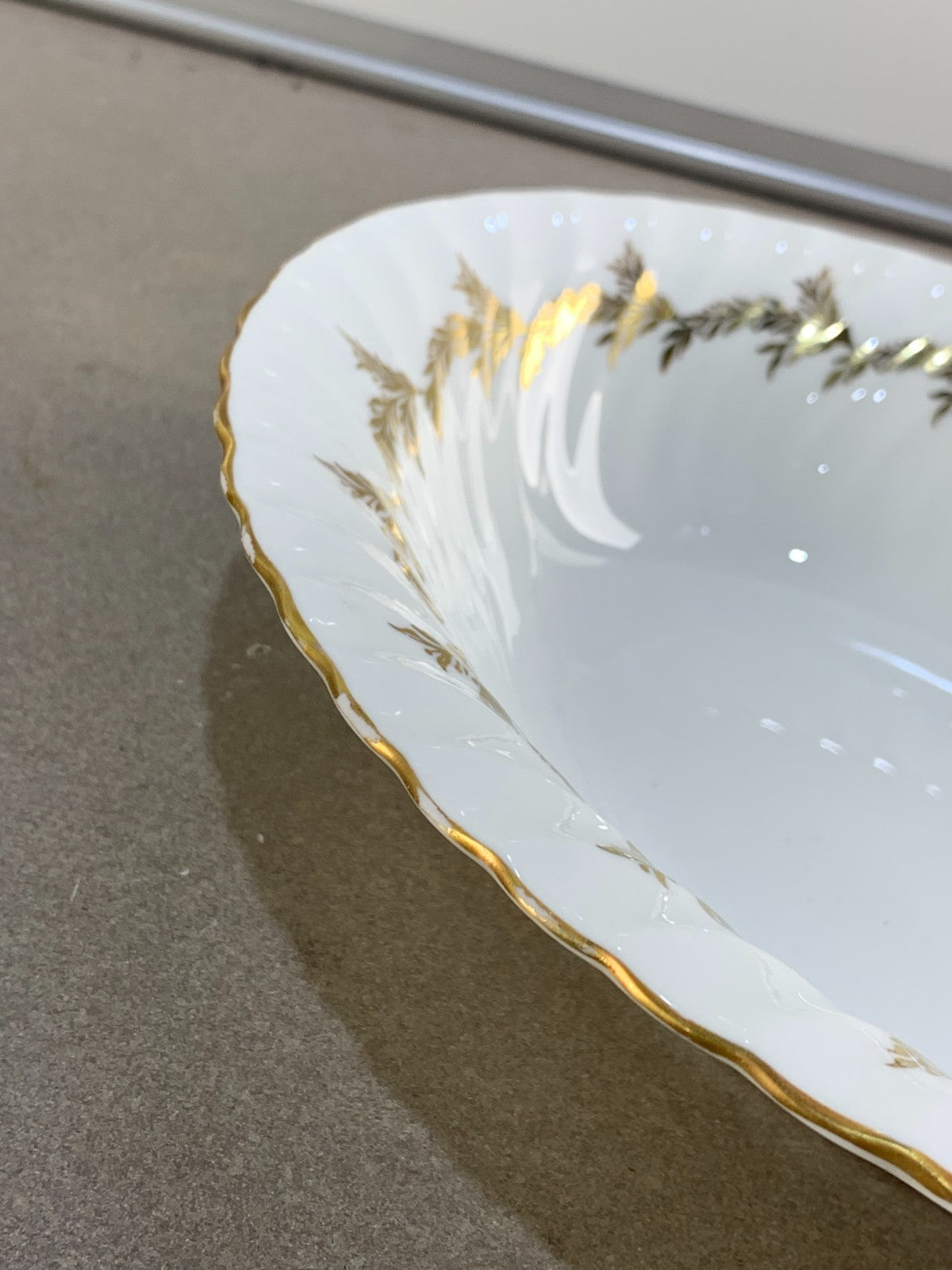 Foley Golden Regency Oval Serving Bowl Bone China England