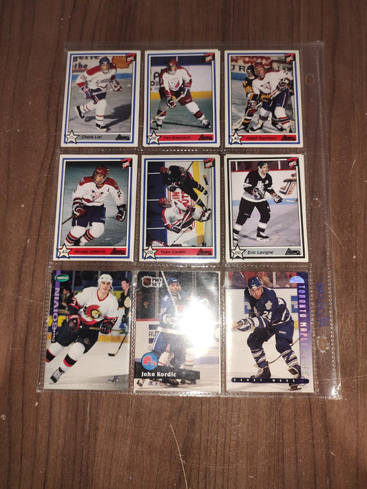 Vintage Rare Collectible - Assorted Ice Hockey Cards - Set of 18 Cards - 4