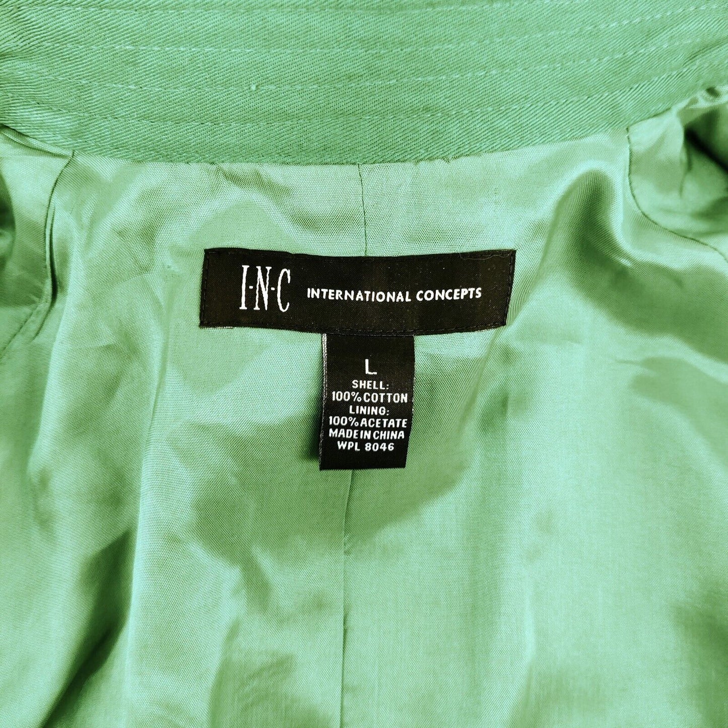 INC International Concepts Kelly Green Trench Coat Size Large