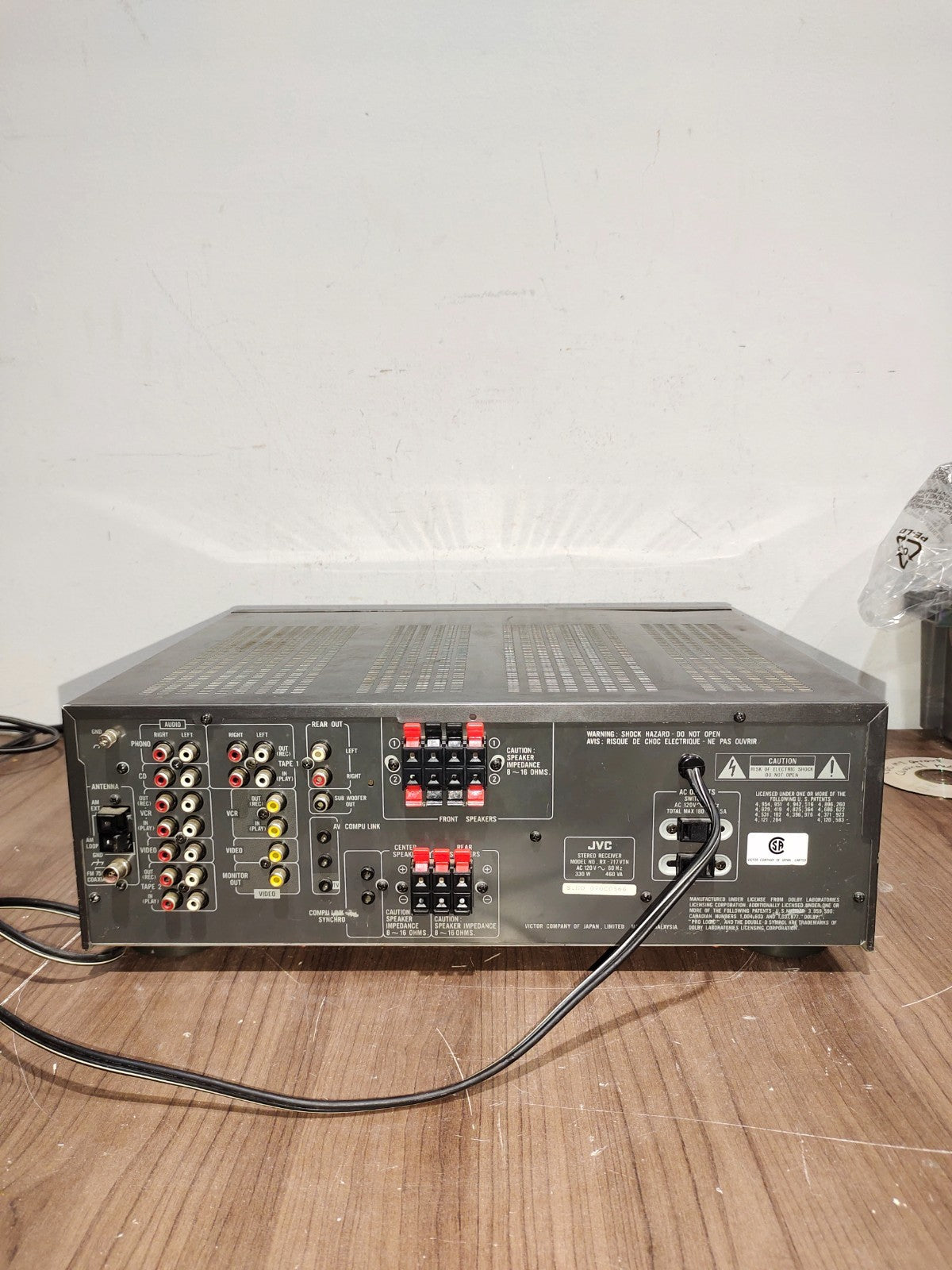 JVC RX-717VTN AUDIO/VIDEO Control Receiver Dolby Surround AV Compu Link