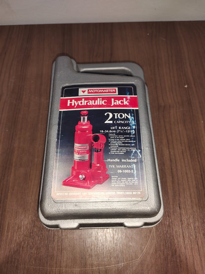 Motomaster Hydraulic Bottle Jack 2 Ton Capacity (Lift Range - 18-34.6cm)