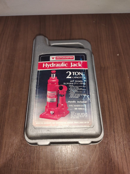 Motomaster Hydraulic Bottle Jack 2 Ton Capacity (Lift Range - 18-34.6cm)
