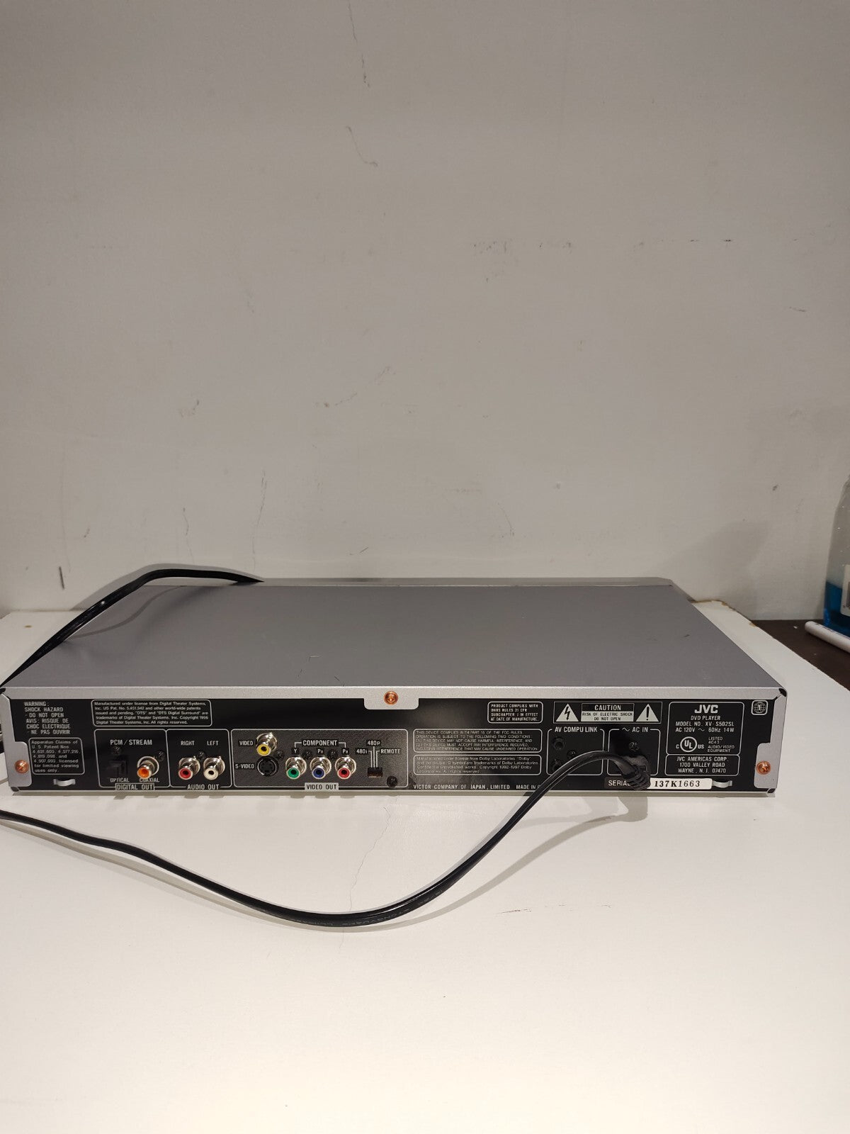 JVC XV-S502 DVD Player - No Remote