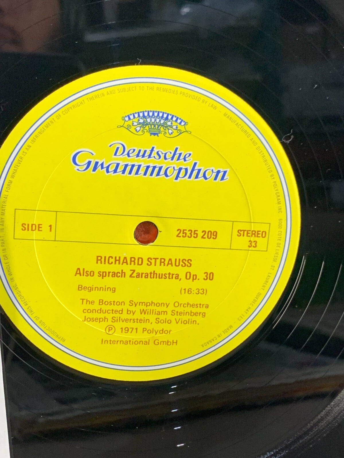 STEINBERG RICHARD STRAUSS ZARATHUSTRA DGG RESONANCE STEREO 2535209