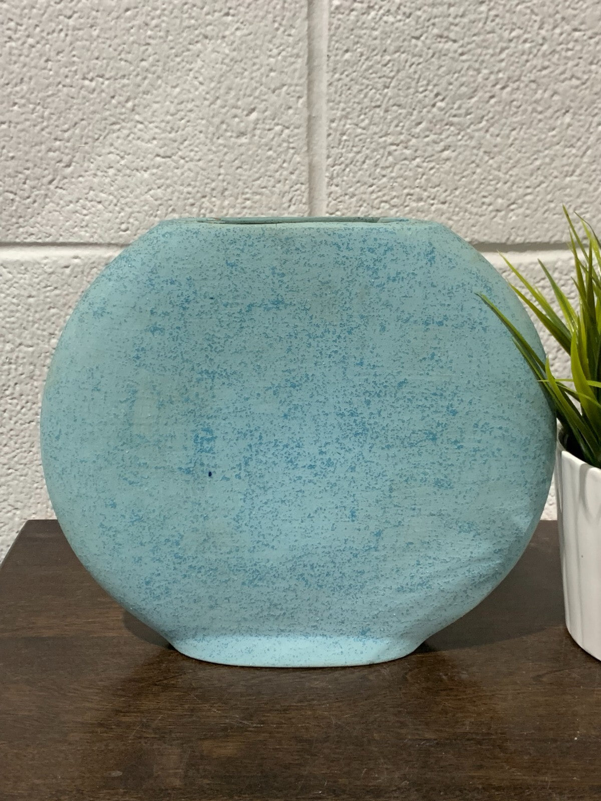 Vintage Flat Desert Cactus Vase