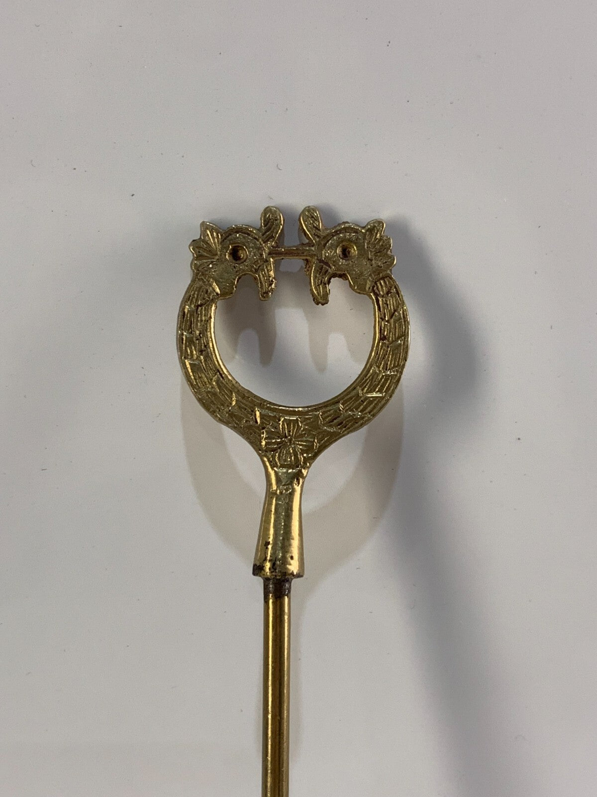 Vintage Brass Candle Snuffer Solid Engraved Design Handle Ornate