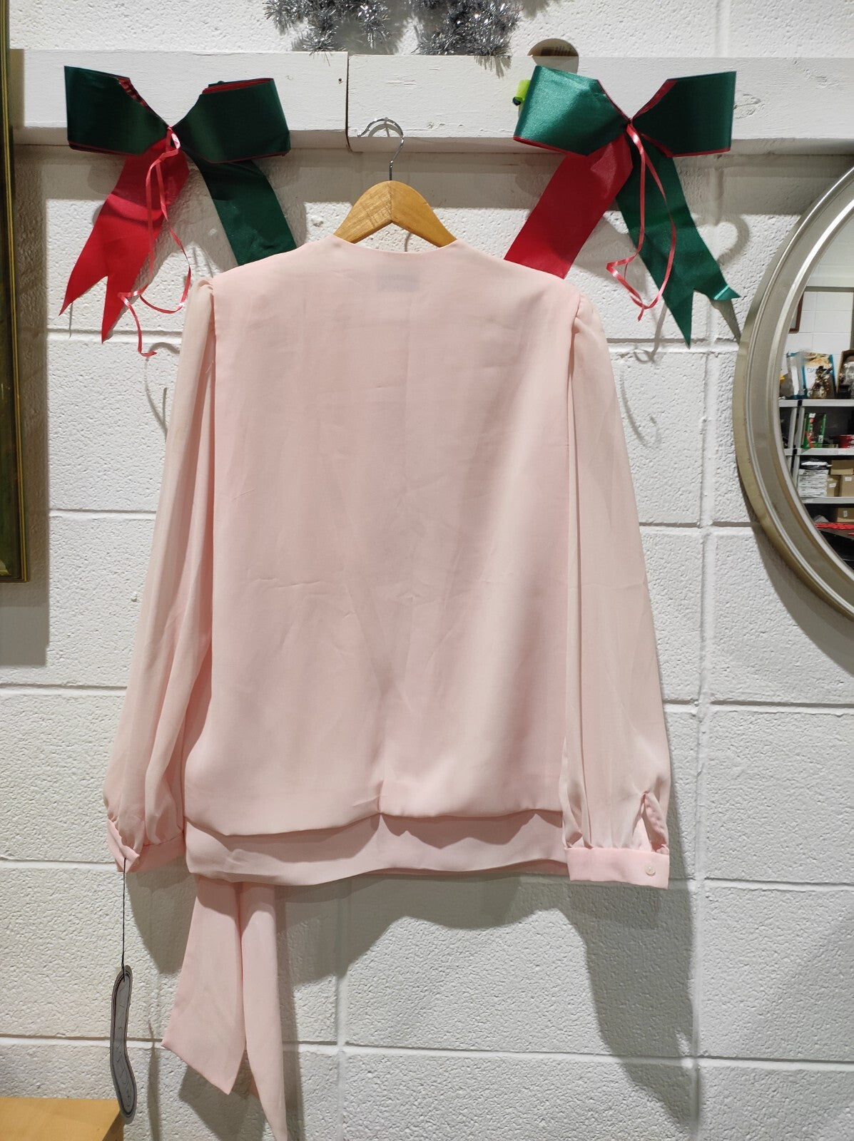 VINTAGE Liz Roberts Tunic Blouse Short Dress 14 Large Pink