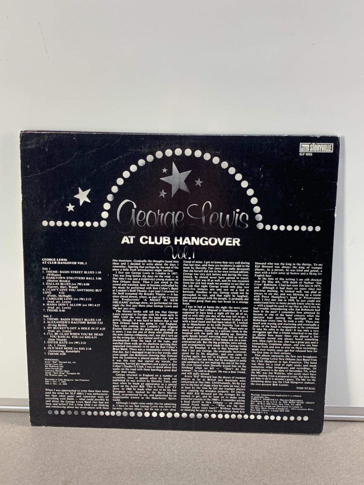 George Lewis and His New Orleans Jazzband George Lewis At Club Hangover Vol. 1