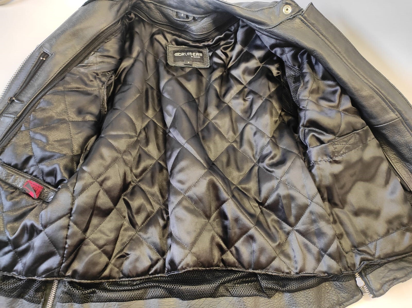 Cruiser by Sofari Collection Black Leather Motorcycle jacket- S