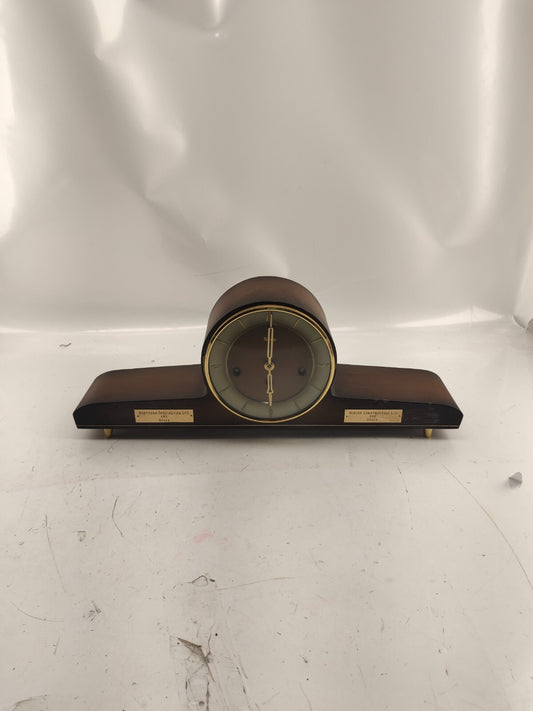 Rare Beautiful Later Art Deco Junghans Chiming Mantel Clock with balance wheel