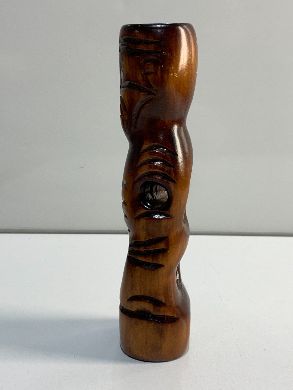 Vintage Carved Wood Tiki Bar Statue Maori New Zealand Polynesian Art