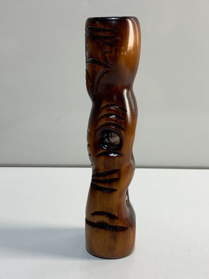 Vintage Carved Wood Tiki Bar Statue Maori New Zealand Polynesian Art