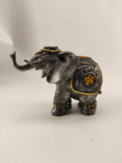 Grey Elephant Figurine - Porcelain
