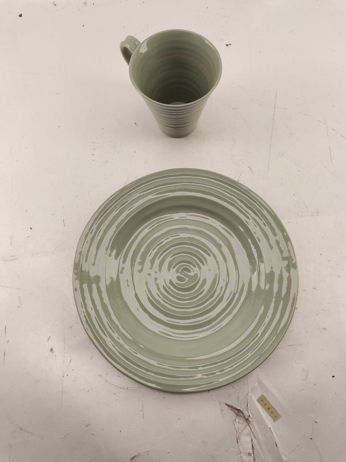 Portmeirion Sophie Conran Porcelain 4 pc. Dinnerware Place Setting in Grey NIB