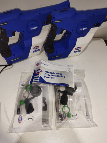 Clorox Electrostatic Sprayer Turbo Pro Blue - With Extra Spray Gun No Battery