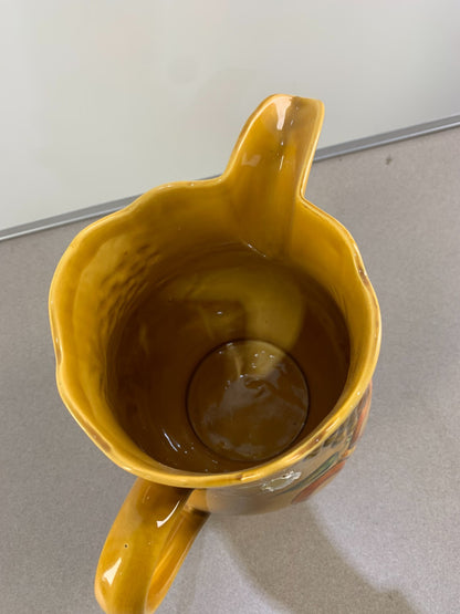 California Pottery Raised Fruit Design Pitcher